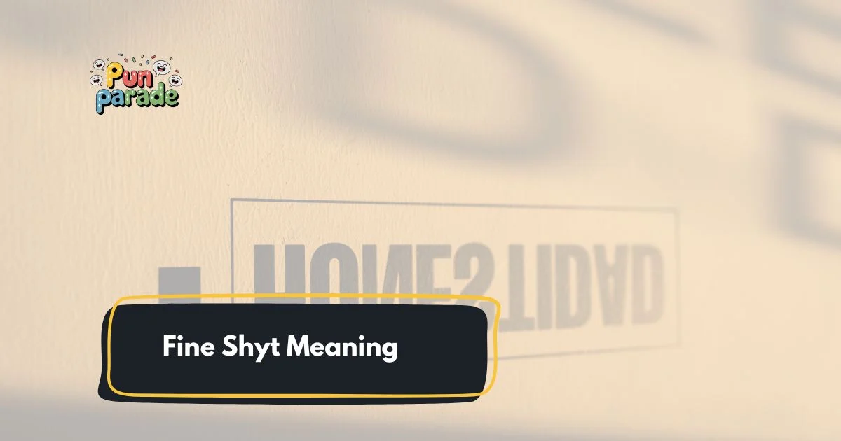 Fine Shyt Meaning