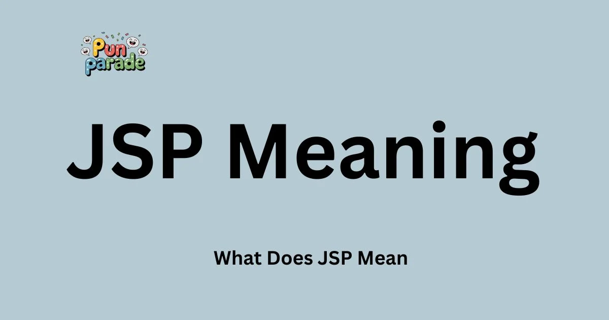 What Does JSP Mean