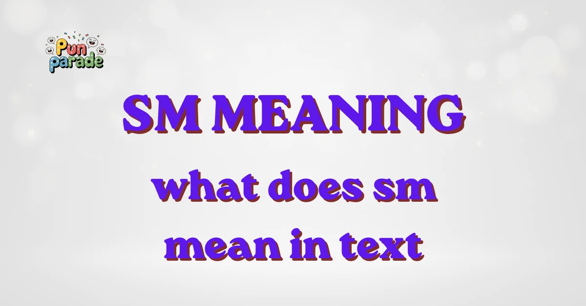 what does sm mean in text