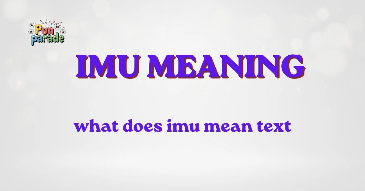 what does imu mean in texting