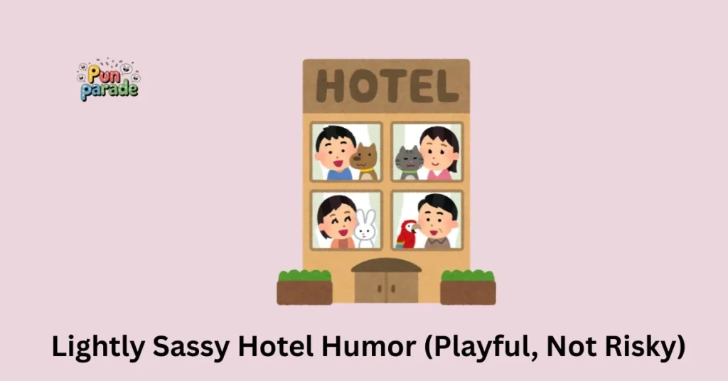 Lightly Sassy Hotel Humor (Playful, Not Risky)
